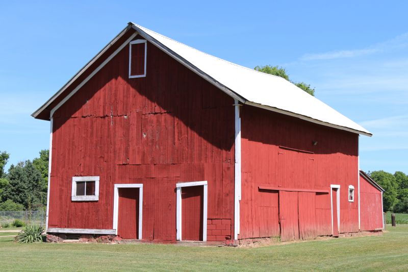 Painted Barn with Clear Finish