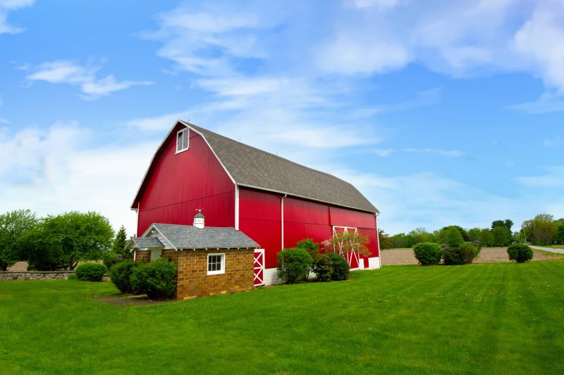 Colorful Barns in Rural Settings